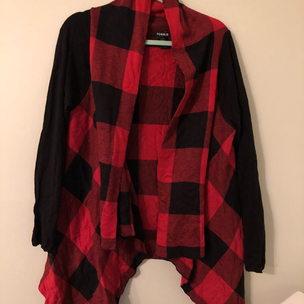 Red and Black cardigan